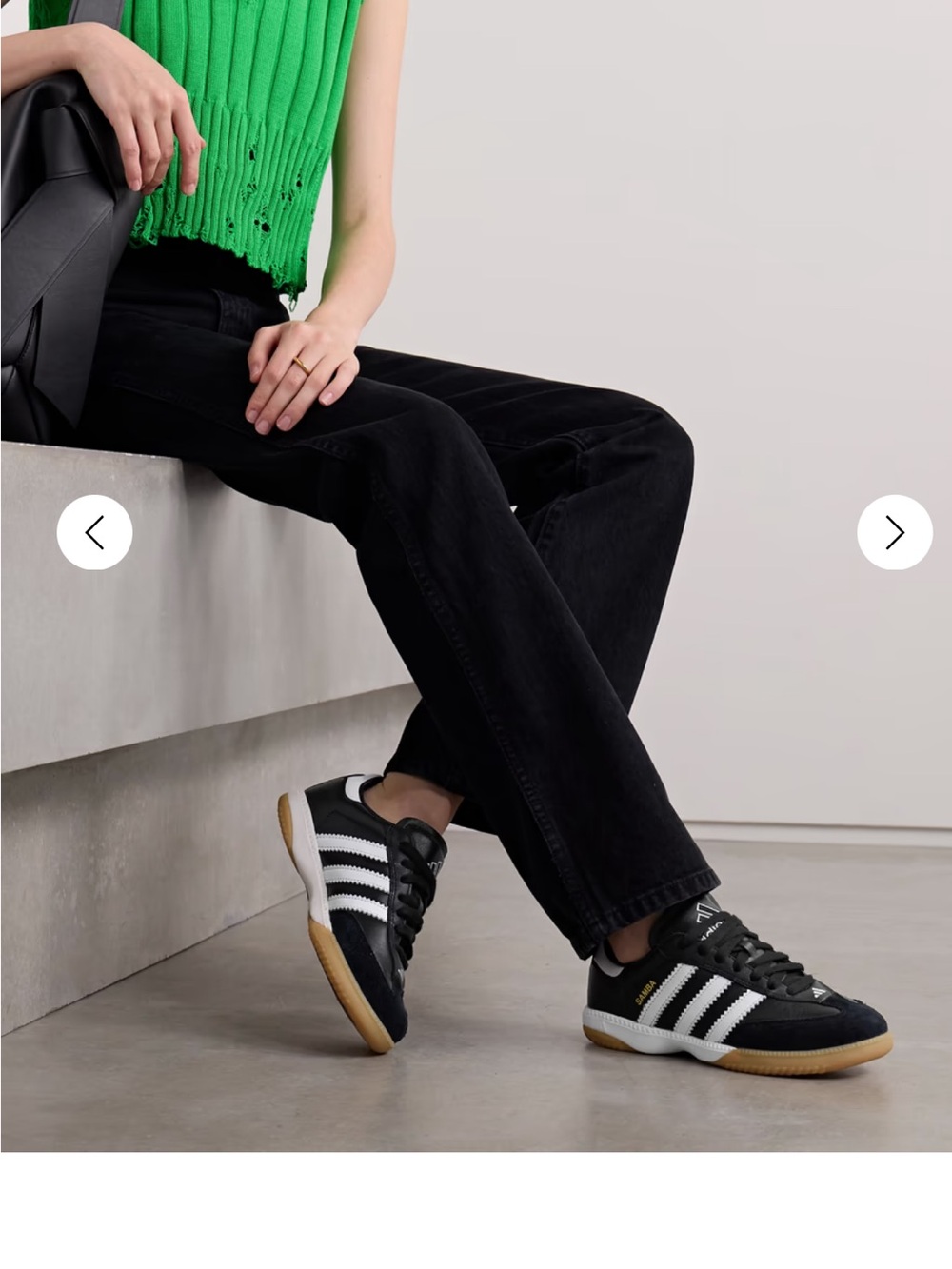 adidas Originals Black and White Samba-Inspired Sneakers